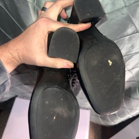 Rogue Womens Long Thigh High‎ Boots Over The Knee Mid Block Heel Zip Up Sz. 8.5 - Picture 9 of 10